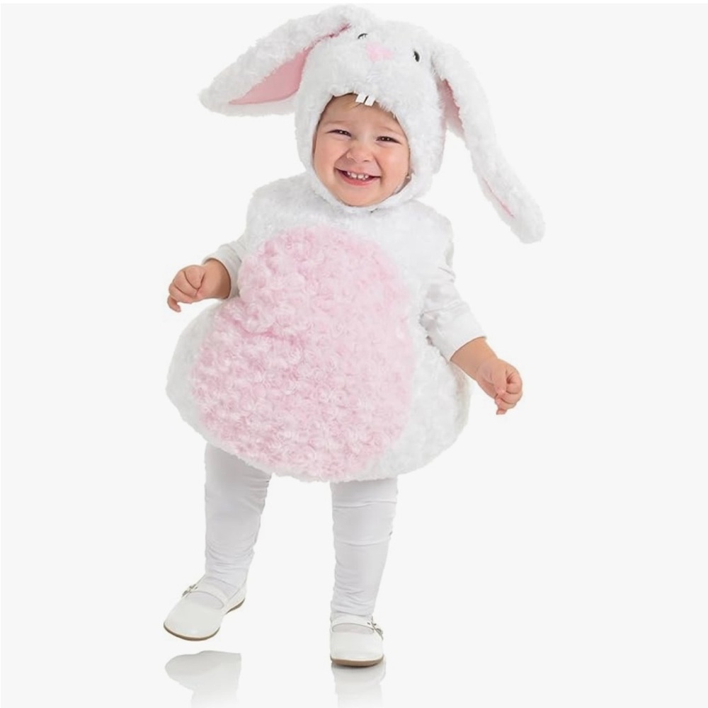 Adorable White and Pink Bunny Costume for Kids